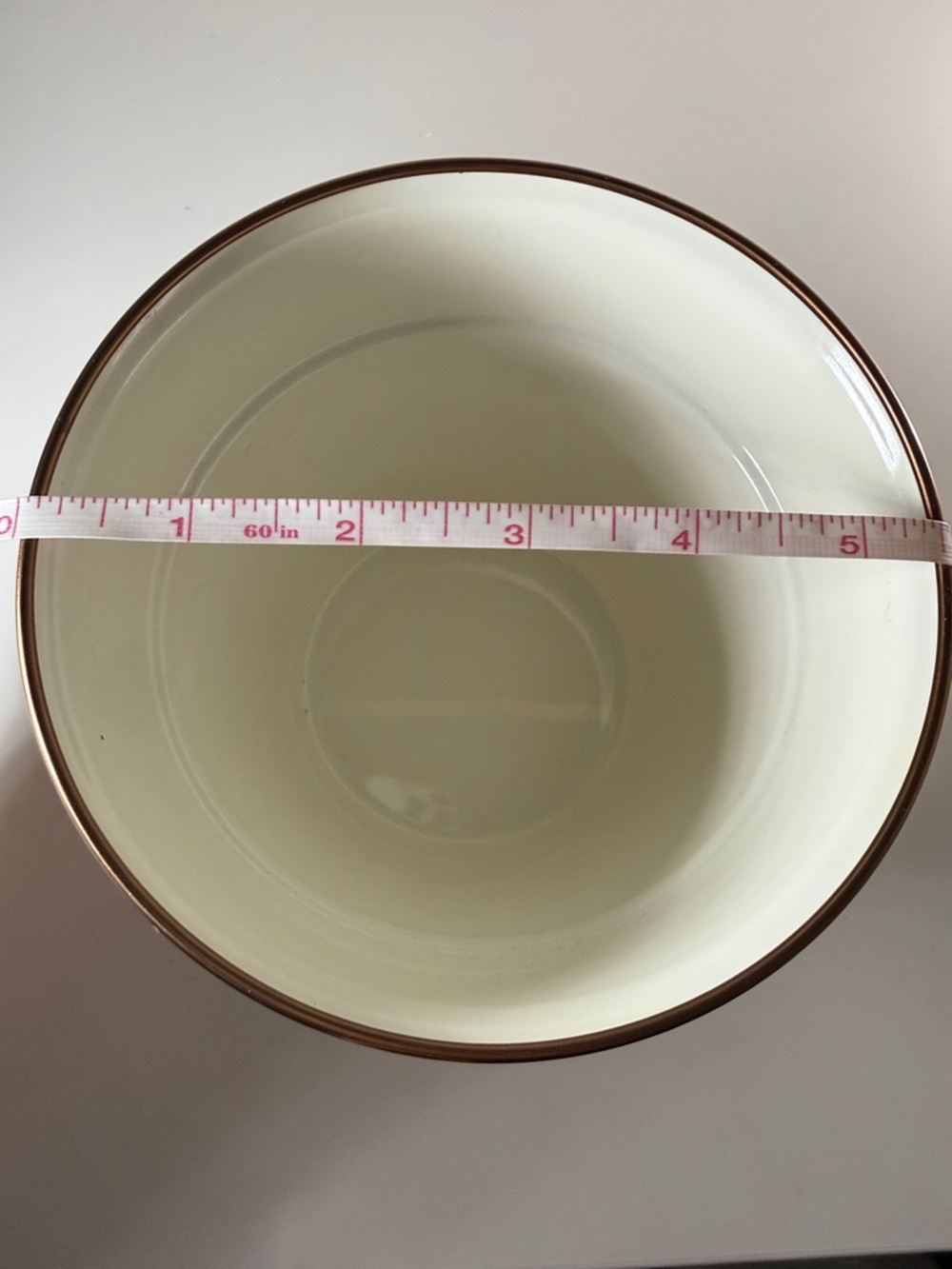 Mackenzie-Childs Mocha Check Small Garden Pot in Cream and Taupe with Gold Rim - Picture 4 of 5